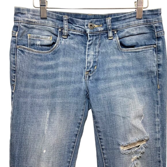 Blank NYC Boyfriend Distressed Jeans Revolve 6 28 Blue Flavor Savor - Picture 4 of 9